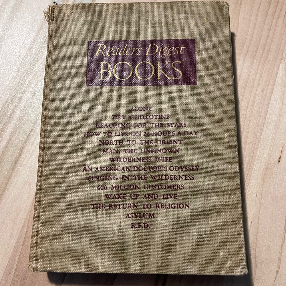 Vintage Reader's Digest Hardcover Book of 14 condensed stories 1941 1st Edition